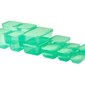 PRUTA 17-Piece Food Storage Container Set with Lids – Green, BPA-Free, Stackable